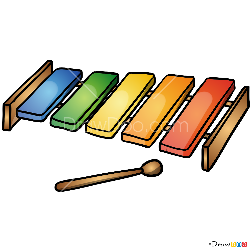 How to Draw Xylophone, Musical Instruments